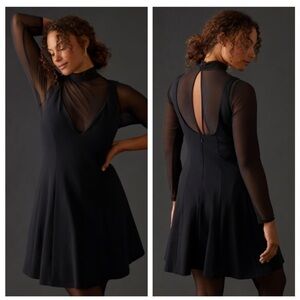 Anthropologie Black Long Sleeve Dress